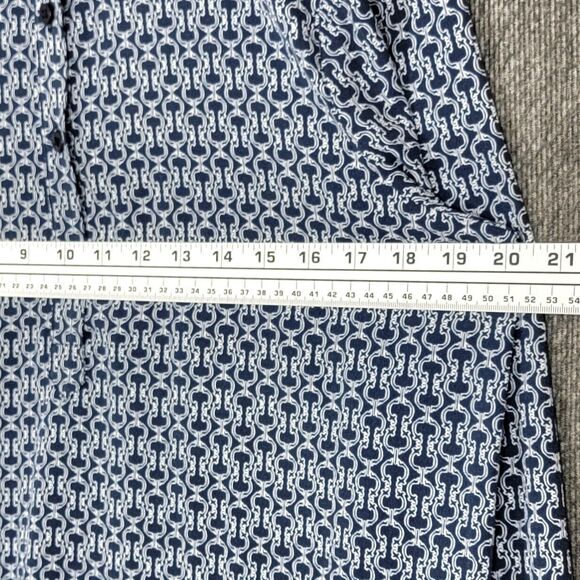 C Wonder by Christian Siriano Dress Womens Medium Blue White Long Sleeve Midi - Picture 6 of 13